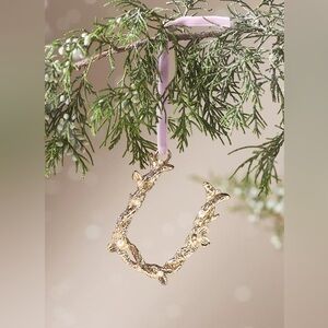Anthropologie Aurelia Gold Monogram Ornament